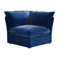 Sky Plus Velvet Cloud Sofa, Modular Washable 43-Inch Velvet Single Sofa 1-Seaters, Dark Blue
