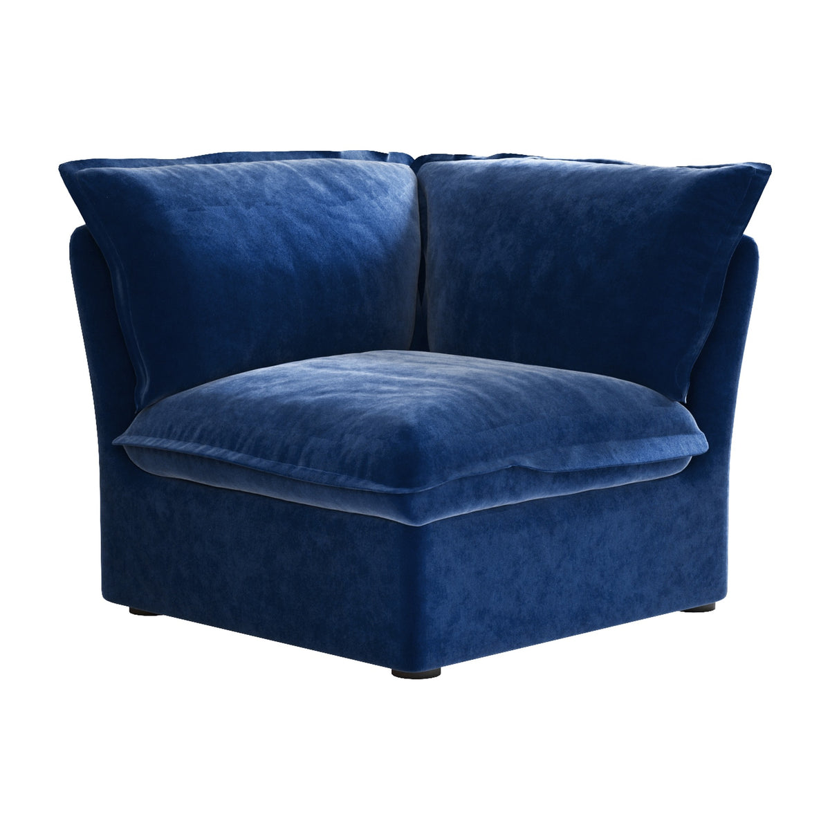 Sky Plus Velvet Cloud Sofa, Modular Washable 43-Inch Velvet Single Sofa 1-Seaters, Dark Blue