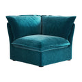 Sky Plus Velvet Cloud Sofa, Modular Washable 43-Inch Velvet Single Sofa 1-Seaters, Turquoise
