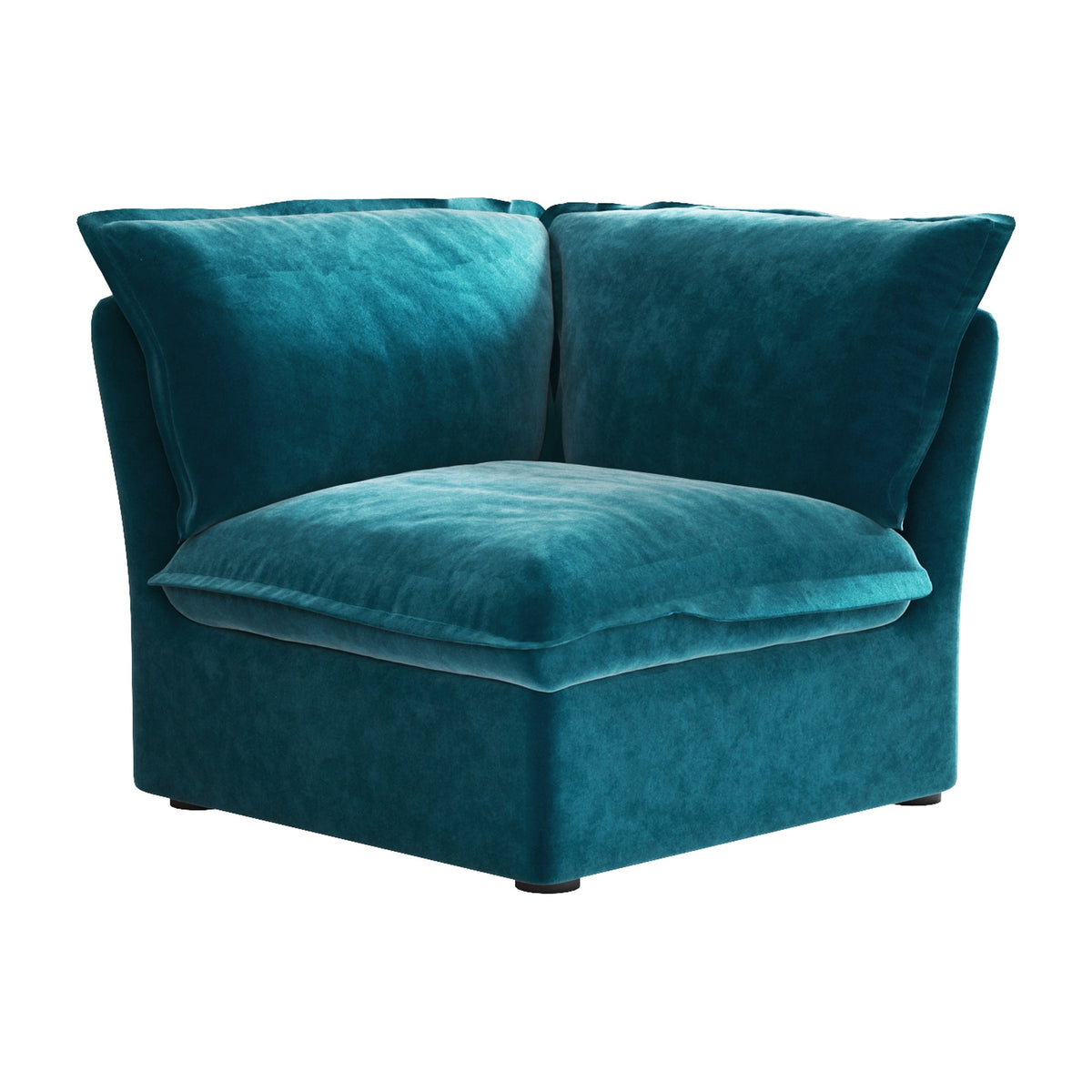 Sky Plus Velvet Cloud Sofa, Modular Washable 43-Inch Velvet Single Sofa 1-Seaters, Turquoise