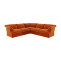 Sky Plus Velvet Cloud Sofa, Washable Cover 122-Inch Velvet Corner Sectionals 5-Seaters, Orange