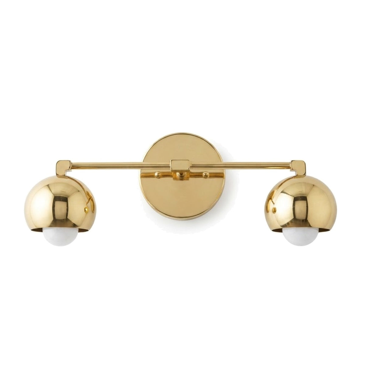 Sleek Mid-Century Wall Light in polished brass