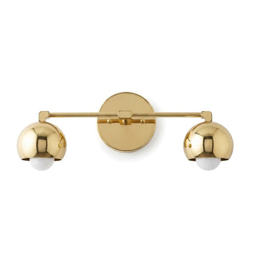 Sleek Mid-Century Wall Light in polished brass