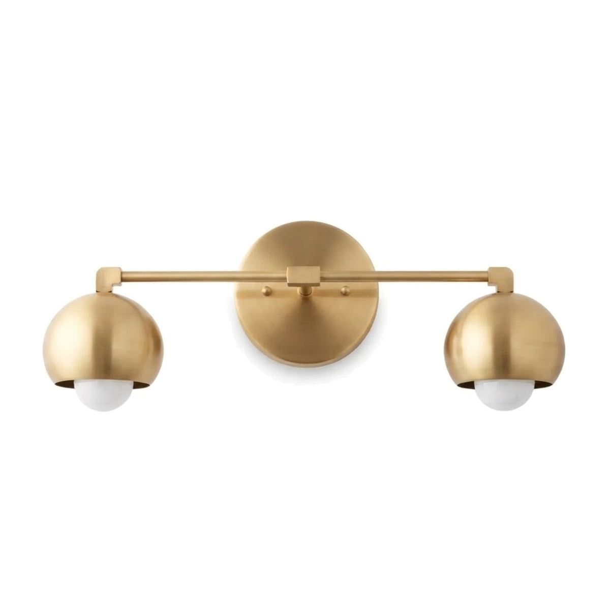 Sleek Mid-Century Wall Light in raw brass