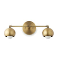 Sleek Mid-Century Wall Light in antique brass