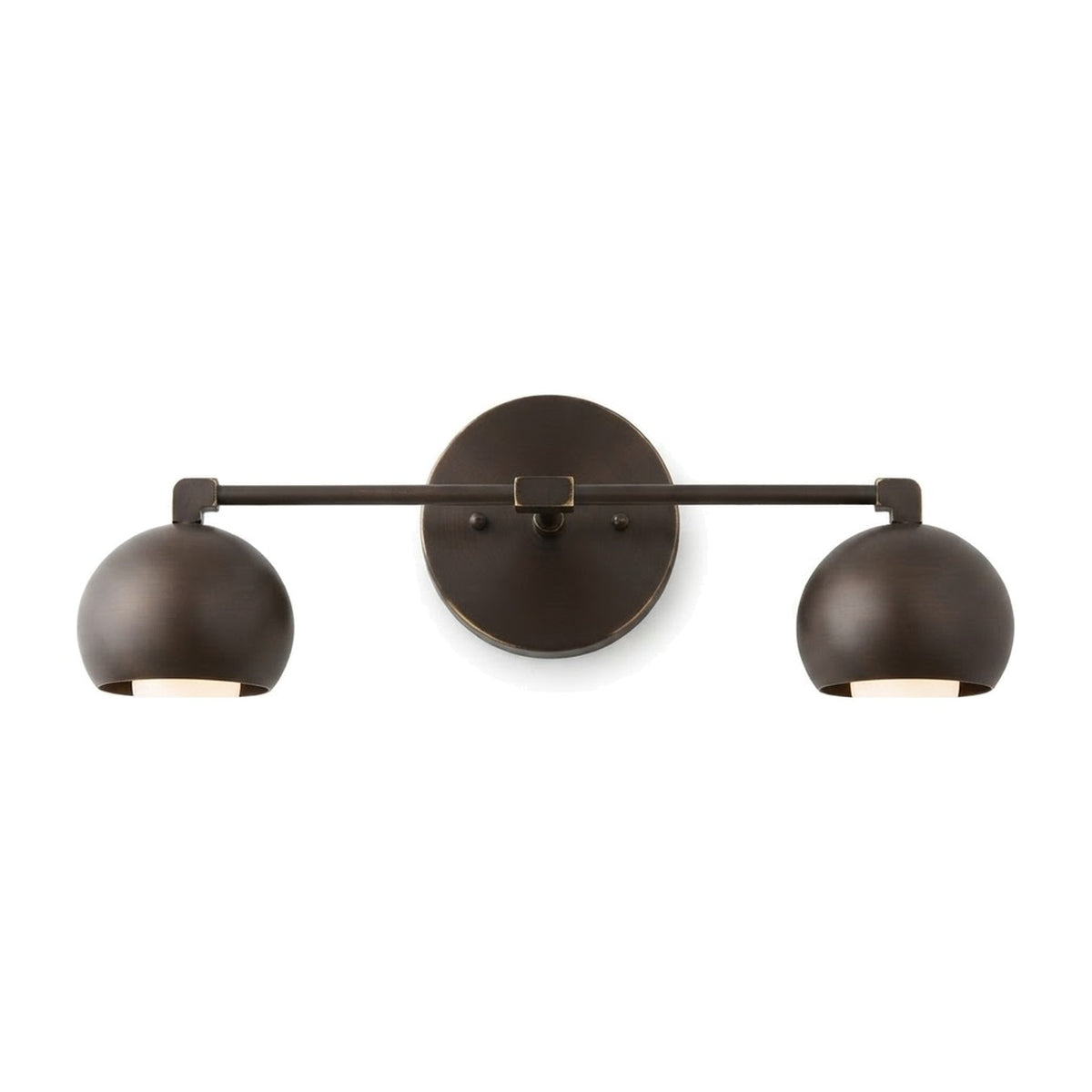 Sleek Mid-Century Wall Light in blackened brass