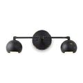 Sleek Mid-Century Wall Light in antique black