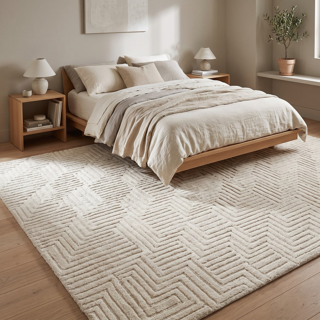 Soft and Cozy Shag Rug, full view on a white background