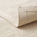 Solid Ivory Ribbed, folded corner showing the back
