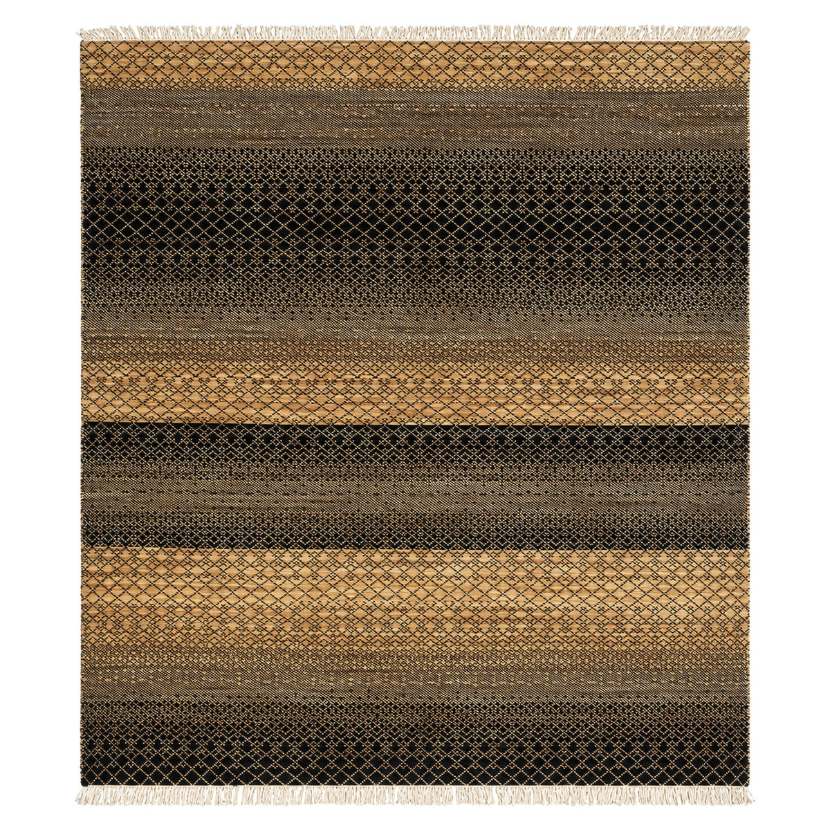 Spectrum Luxury handmade Gold Rug, full view on a white background