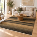 Spectrum Luxury handmade Gold Rug in a living room