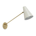 Stilnovo Mid-Century Brass Cone Wall Sconce in brushed brass