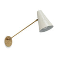 Stilnovo Mid-Century Brass Cone Wall Sconce in raw brass