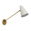 Stilnovo Mid-Century Brass Cone Wall Sconce in antique brass