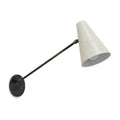 Stilnovo Mid-Century Brass Cone Wall Sconce in antique black