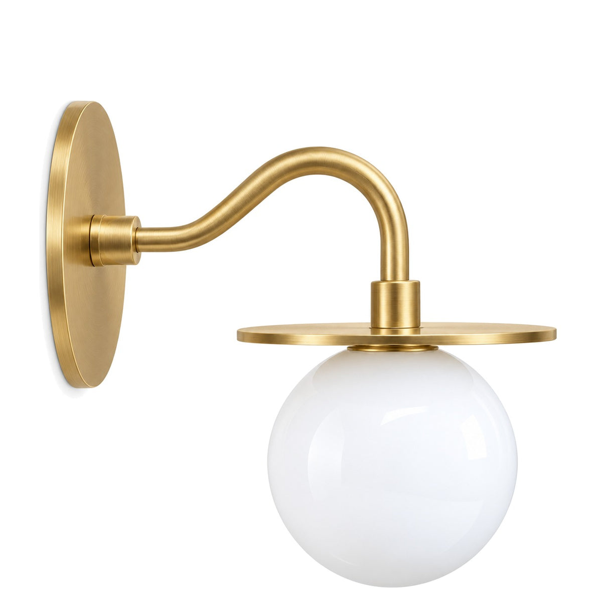 Stilnovo Style Brass Sputnik One Light Wall Sconce in brushed brass