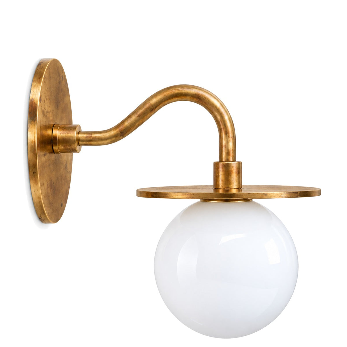 Stilnovo Style Brass Sputnik One Light Wall Sconce in raw brass