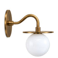 Stilnovo Style Brass Sputnik One Light Wall Sconce in antique brass