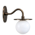 Stilnovo Style Brass Sputnik One Light Wall Sconce in blackened brass