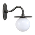 Stilnovo Style Brass Sputnik One Light Wall Sconce in antique black