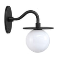 Stilnovo Style Brass Sputnik One Light Wall Sconce in matt black