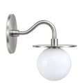 Stilnovo Style Brass Sputnik One Light Wall Sconce in brushed chrome