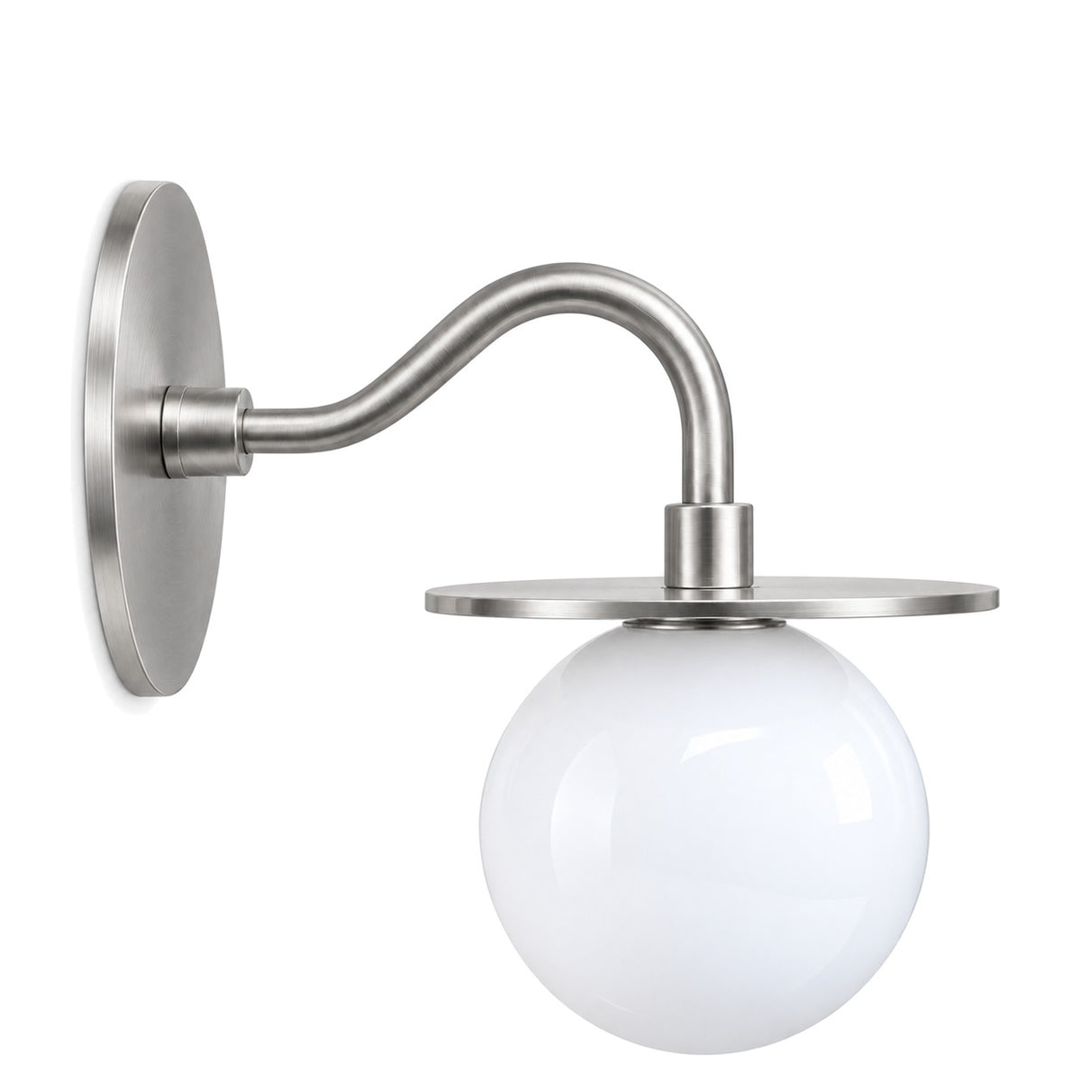 Stilnovo Style Brass Sputnik One Light Wall Sconce in brushed chrome