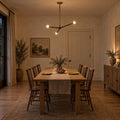 Three-Light Modern Stilnovo Ceiling Lamp in a room