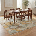 Tiffany Colorful Area Rugs in a dining room