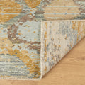 Tiffany Colorful Area Rugs, folded corner showing the back