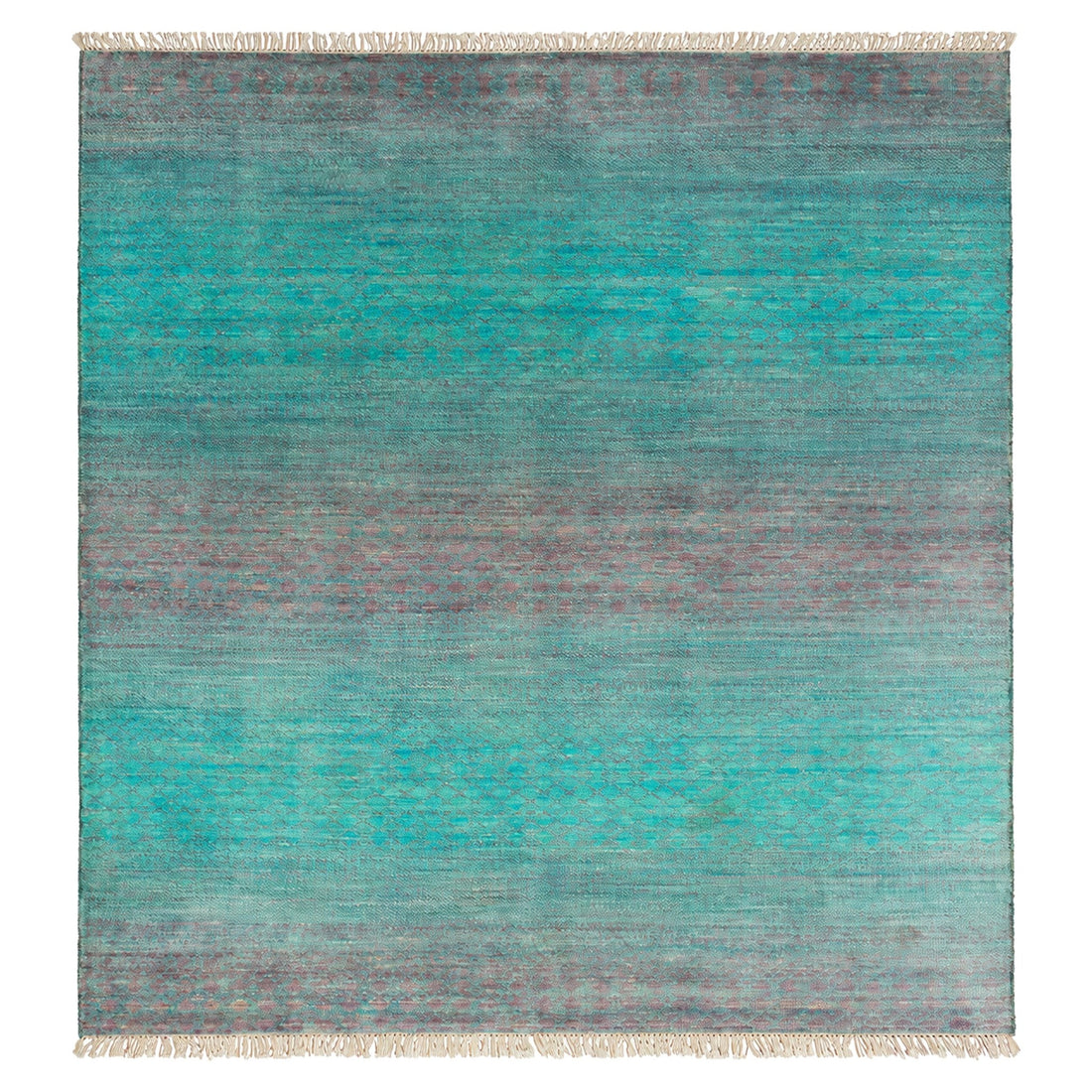 Turquoise Blue Gabbech Area Rug, full view on a white background