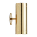 Two-Light Mid-Century Brass Wall Sconce in polished brass