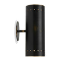 Two-Light Mid-Century Brass Wall Sconce in antique black