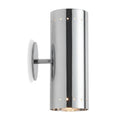 Two-Light Mid-Century Brass Wall Sconce in polished chrome