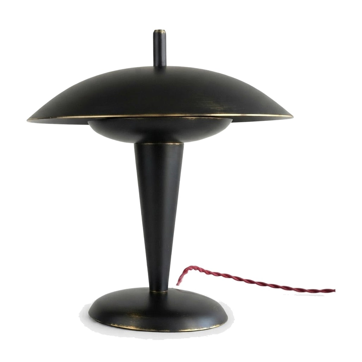 Unlacquered Brass Table Lamp – "The Astro Lamp" in antique black