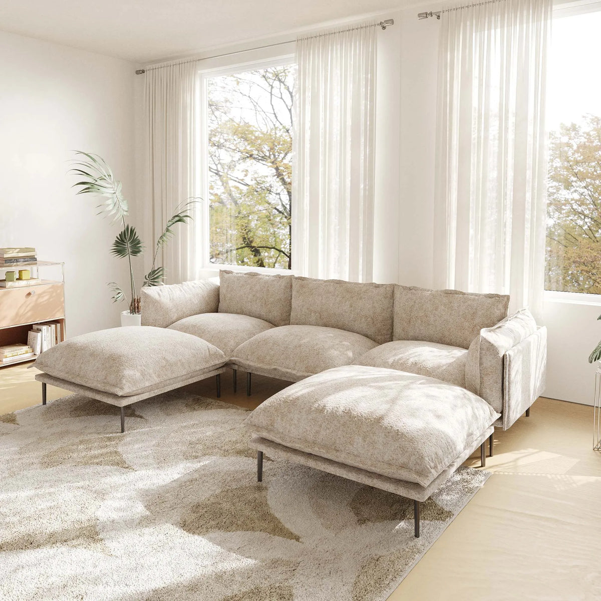 Urban Ark Modular Sofa, 3-Seater with 2 Chaises U-shaped Couch