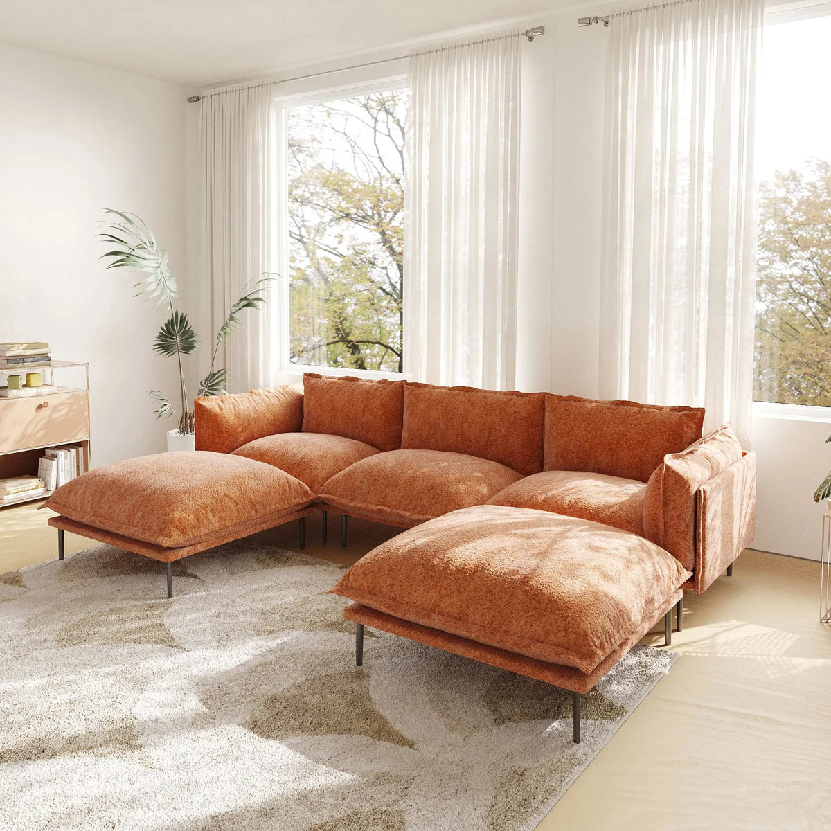Urban Ark Modular Sofa, 3-Seater with 2 Chaises U-shaped Couch