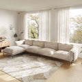 Urban Ark Modular Sofa, 4-Seater L-shaped Chaise Velvet Sectional Couch