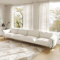 Urban Ark Modular Sofa, 4-Seater Cloud Velvet Sectional Couch 143-Inch