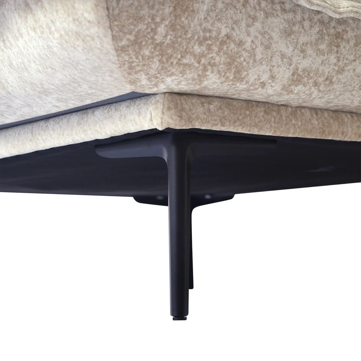 Urban Ark Modular Sofa, Cloud Velvet Single Ottoman for Sectional, Sand