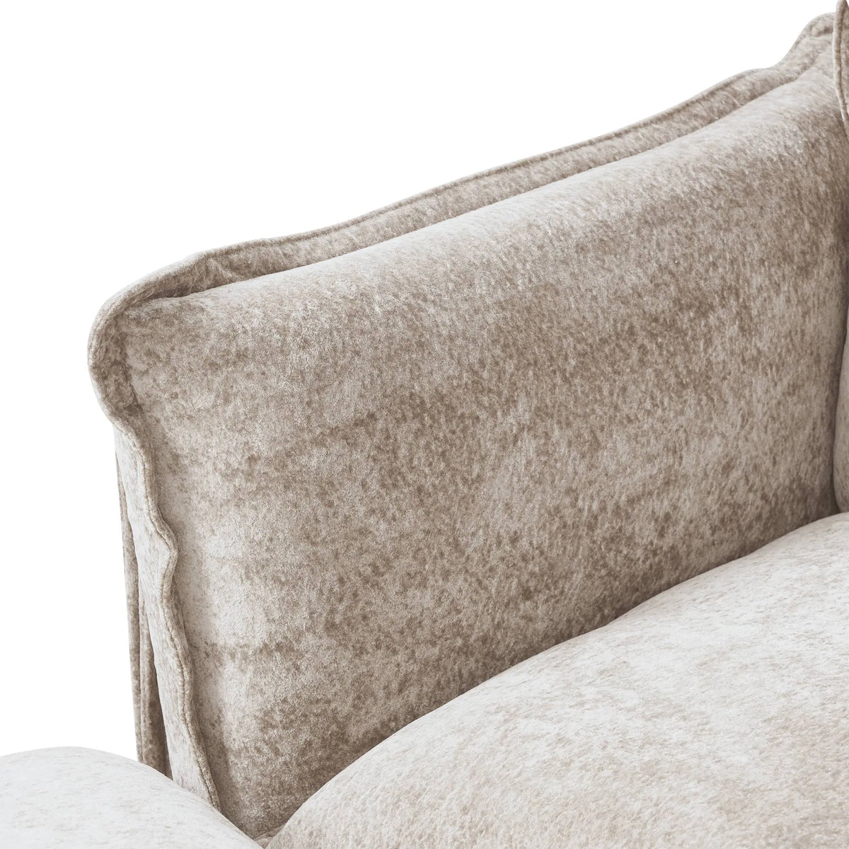 Urban Ark Modular Sofa, Skin-Friendly Cloud Velvet Sectional Sofa 75 Inches Loveseat, Sand
