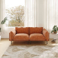 Urban Ark Modular Sofa, Skin-Friendly Cloud Velvet Sectional Sofa 75 Inches Loveseat, Orange