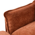 Urban Ark Modular Sofa, 4-Seater L-shaped Chaise Velvet Sectional Couch, Orange