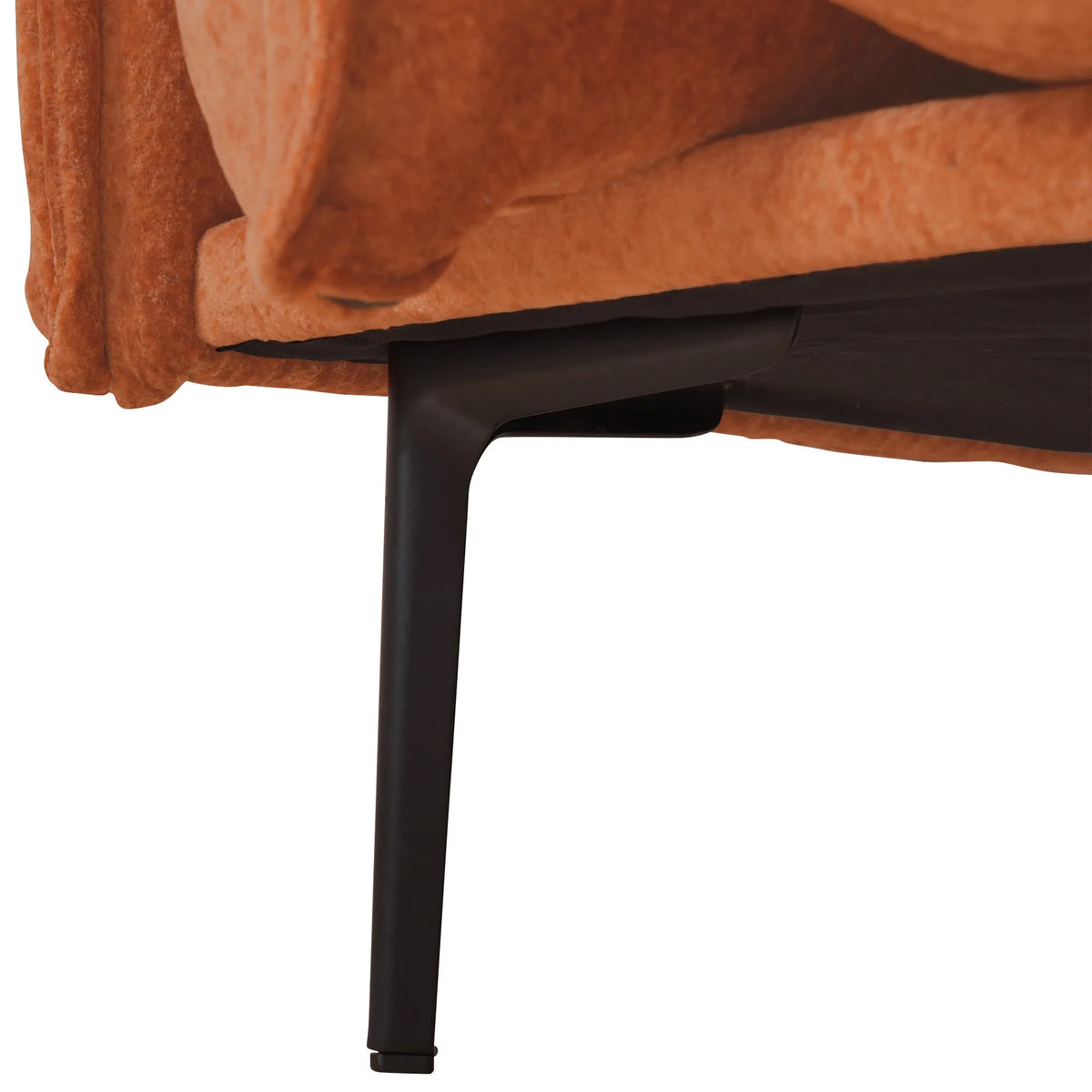 Urban Ark Modular Sofa, 4-Seater L-shaped Chaise Velvet Sectional Couch, Orange