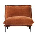 Urban Ark Modular Sofa, Cloud Velvet Middle Seat for Sectional, Orange