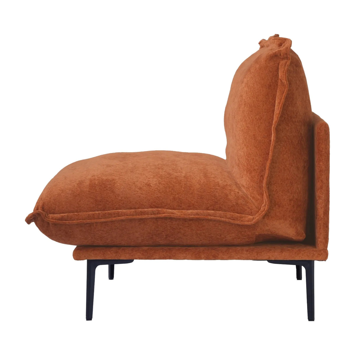 Urban Ark Modular Sofa, Cloud Velvet Middle Seat for Sectional, Orange