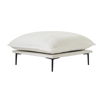 Urban Ark Modular Sofa, Cloud Velvet Single Ottoman for Sectional, White