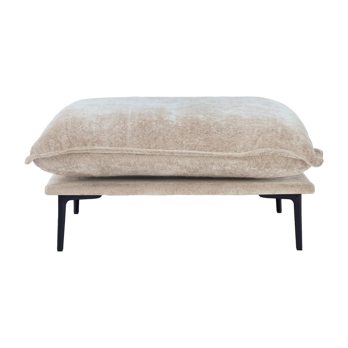 Urban Ark Modular Sofa, Cloud Velvet Single Ottoman for Sectional, Sand