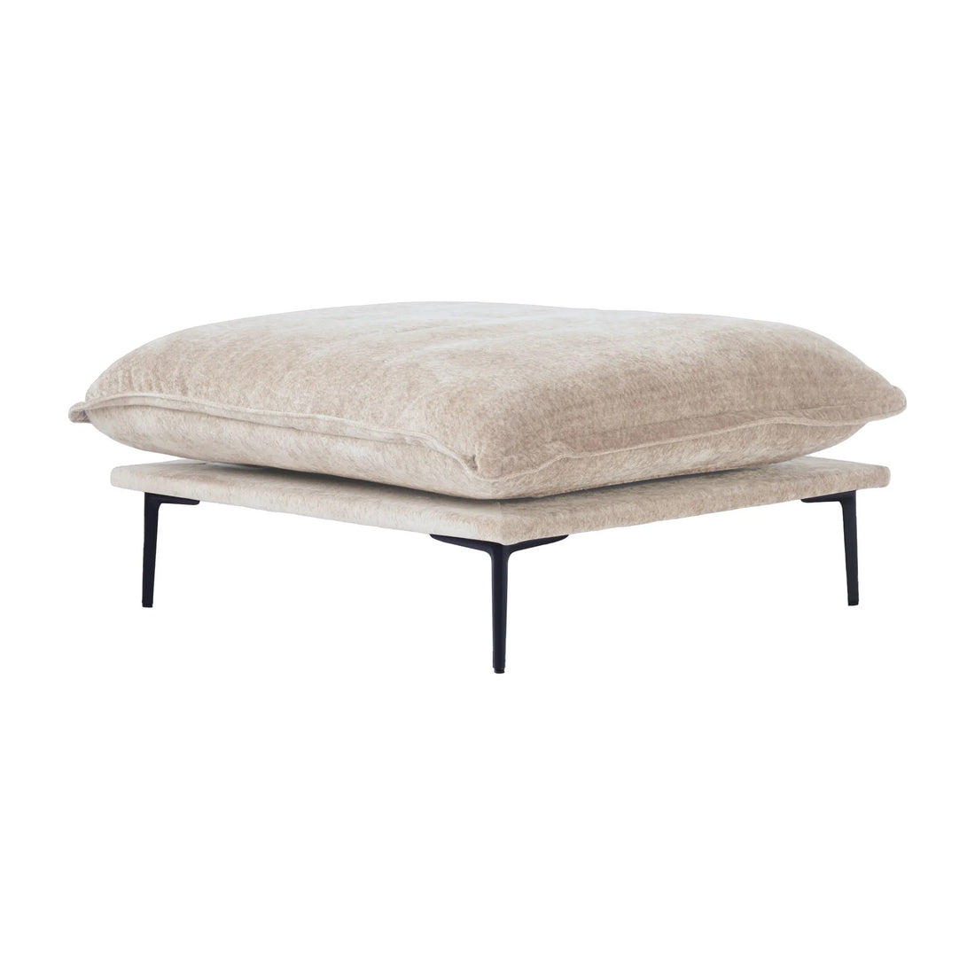 Urban Ark Modular Sofa, Cloud Velvet Single Ottoman for Sectional, White