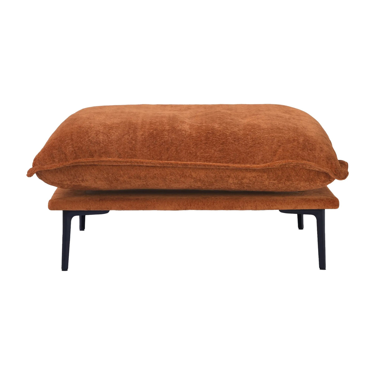 Urban Ark Modular Sofa, Cloud Velvet Single Ottoman for Sectional, Orange